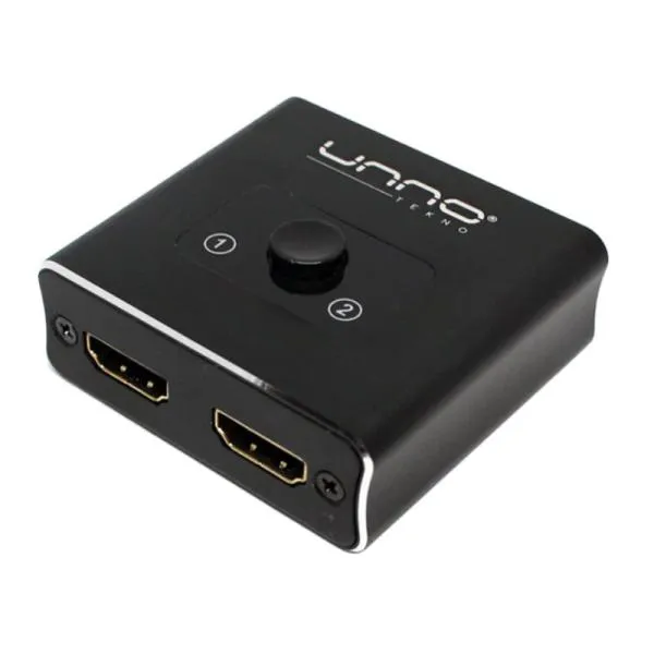 SWITCH UNNO TEKNO HB1201BK SWITCH HDMI BIDIRECTIONAL 2X1 / 1X2 4K 60HZ NO ADMINISTRABLE NEGRO