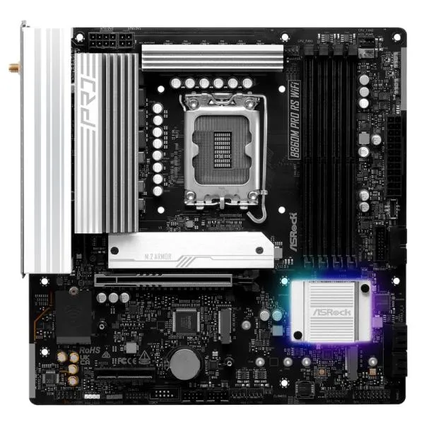 Tarjeta Madre ASROCK B860M PRO RS WIFI - LGA 1851 - DDR5 - mATX - PCIe 5.0