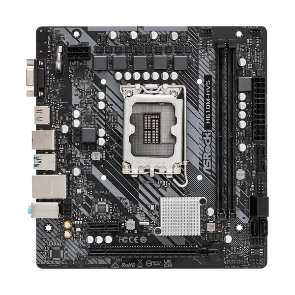 TARJETA MADRE ASROCK H610M-HVS LGA1700 MICRO-ATX DDR4 90-MXBHT0-A0UAYZ NEGRO