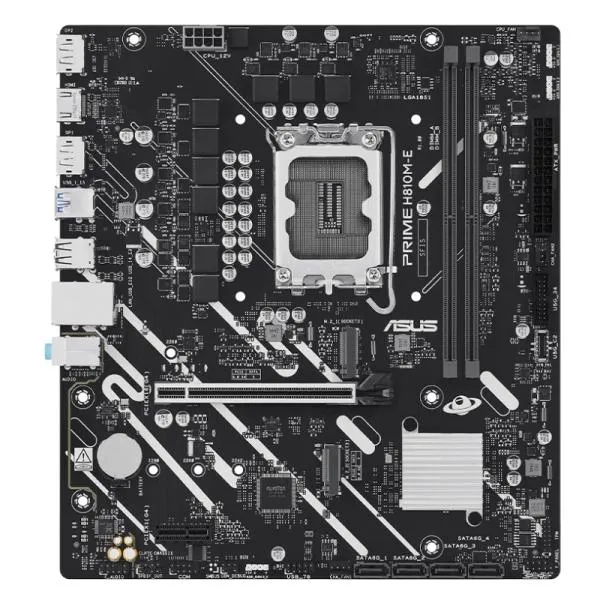Tarjeta Madre ASUS PRIME H810M-E - LGA 1851 - DDR5 - mATX - PCIe 4.0