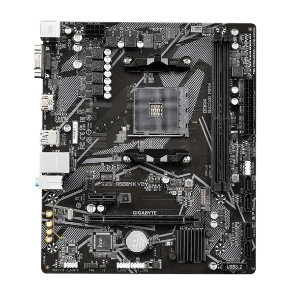 TARJETA MADRE GIGABYTE A520M K V2 AM4 MICRO-ATX DDR4 NEGRO