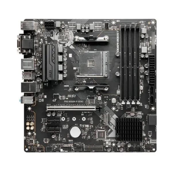 TARJETA MADRE MSI PRO B550M-P GEN3 AM4 MICRO-ATX DDR4 911-7C95-206 NEGRO