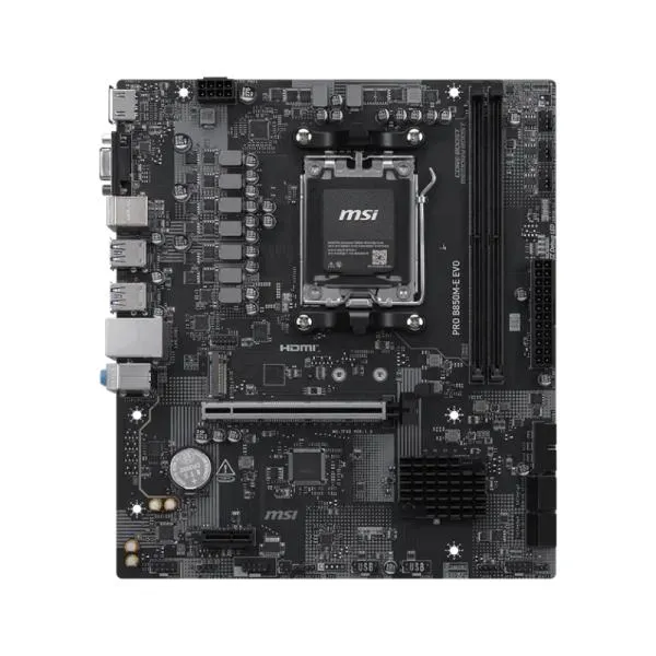 TARJETA MADRE MSI PRO B850M-E EVO AM5 MATX DDR5 911-7F02-002 NEGRO