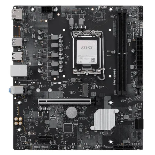 Tarjeta Madre MSI PRO H810M-E - LGA1851 - DDR5 - mATX - PCIe 4.0