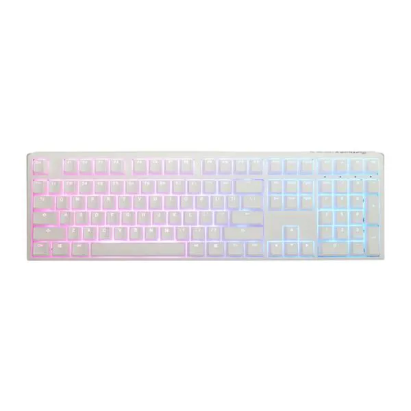 TECLADO GAMING RGB DUCKY ONE 3 MECÁNICO USB-C ESPAÑOL SWITCH ROJO DKON2108ST-RESPDPWWWSC1 BLANCO