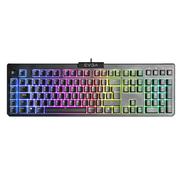 TECLADO GAMING RGB EVGA Z12 MEMBRANA  ALÁMBRICO USB ESPAÑOL 834-W0-12SP-K2 NEGRO