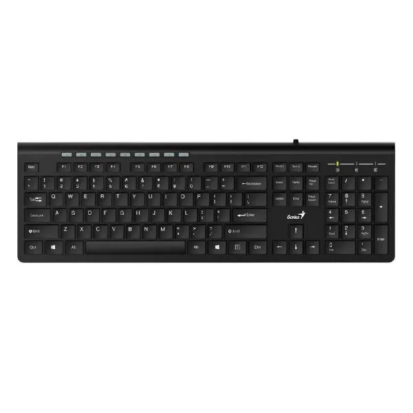 TECLADO GENIUS SLIMSTAR 230II MEMBRANA ALÁMBRICO USB ESPAÑOL 31310048401 NEGRO