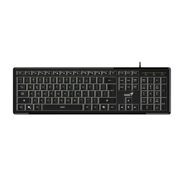TECLADO GENIUS SLIMSTAR 820 MEMBRANA ALÁMBRICO USB ESPAÑOL 31310055401 NEGRO