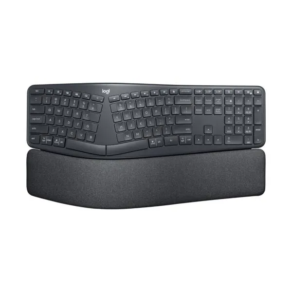 TECLADO LOGITECH ERGO K860 FOR BUSINESS MEMBRANA INALÁMBRICO BLUETOOTH INGLÉS 920-009166 NEGRO