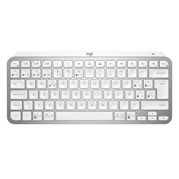 TECLADO LOGITECH MX KEYS MINI MEMBRANA INALÁMBRICO BLUETOOTH ESPAÑOL 920-010477 BLANCO