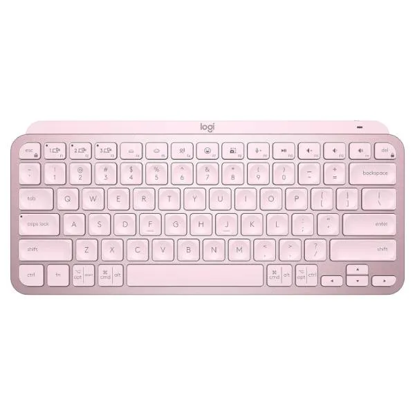 TECLADO LOGITECH MX KEYS MINI MEMBRANA INALÁMBRICO BLUETOOTH INGLÉS 920-010474 ROSADO