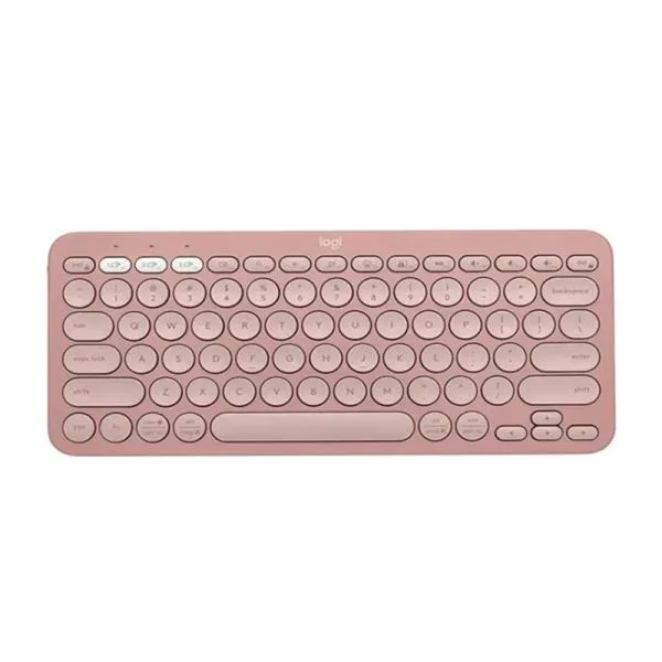 TECLADO  LOGITECH PEBBLE KEYS 2 K380S MEMBRANA INALÁMBRICO BLUETOOTH ESPAÑOL 920-011785 ROSADO
