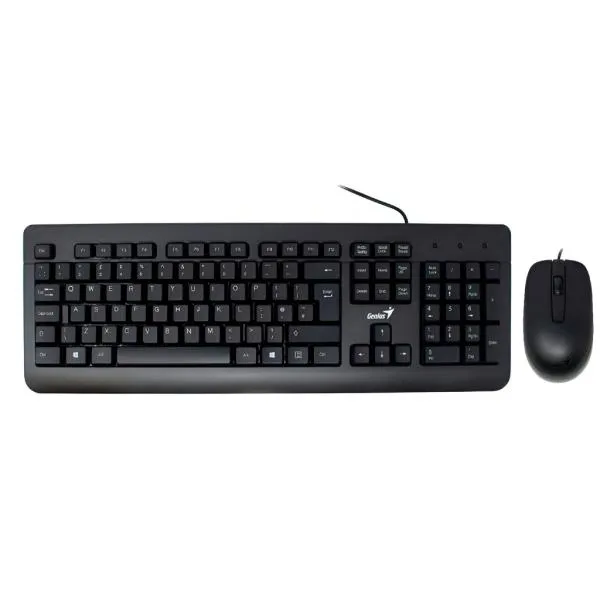 TECLADO Y MOUSE GENIUS KM-160 ALÁMBRICO USB ESPAÑOL 31330001414 NEGRO