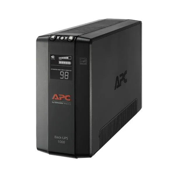 UPS APC BX1000M-LM60 1000VA 600W UPS LINEA INTERACTIVA 120VAC AVR 8 TOMAS LCD NEGRO