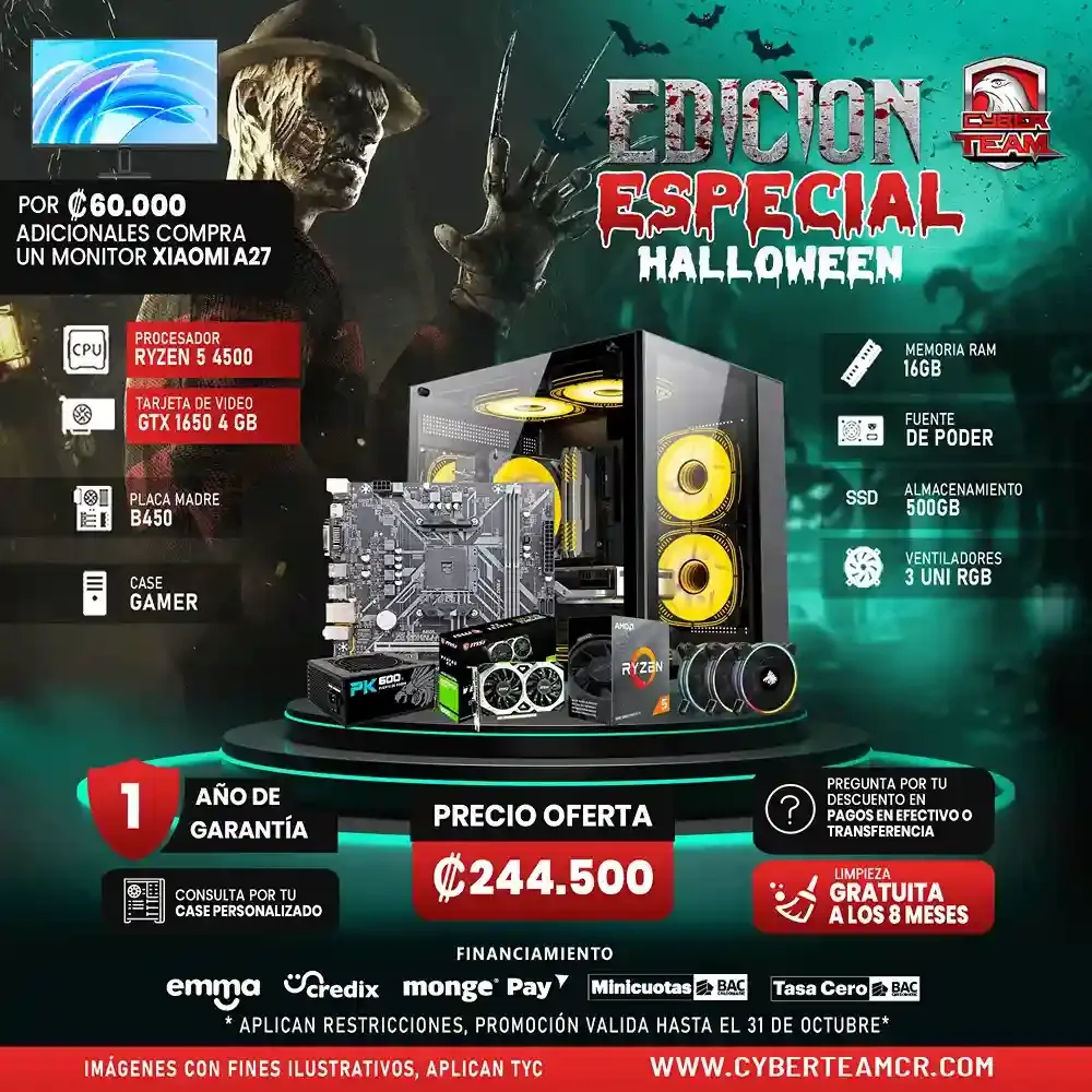 EDICION ESPECIAL PC GAMING RYZEN 5 4500 – GTX 1650 4GB