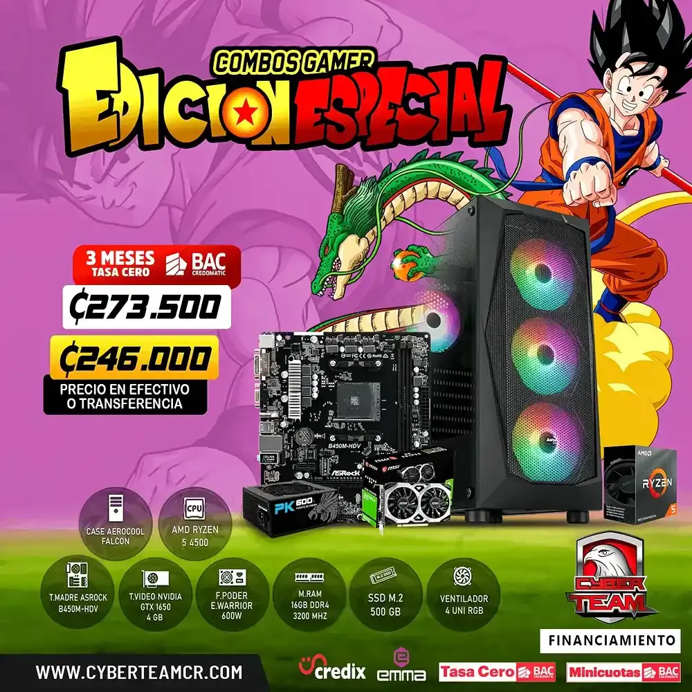PC GAMING RYZEN 5 4500 - GTX 1650 4GB
