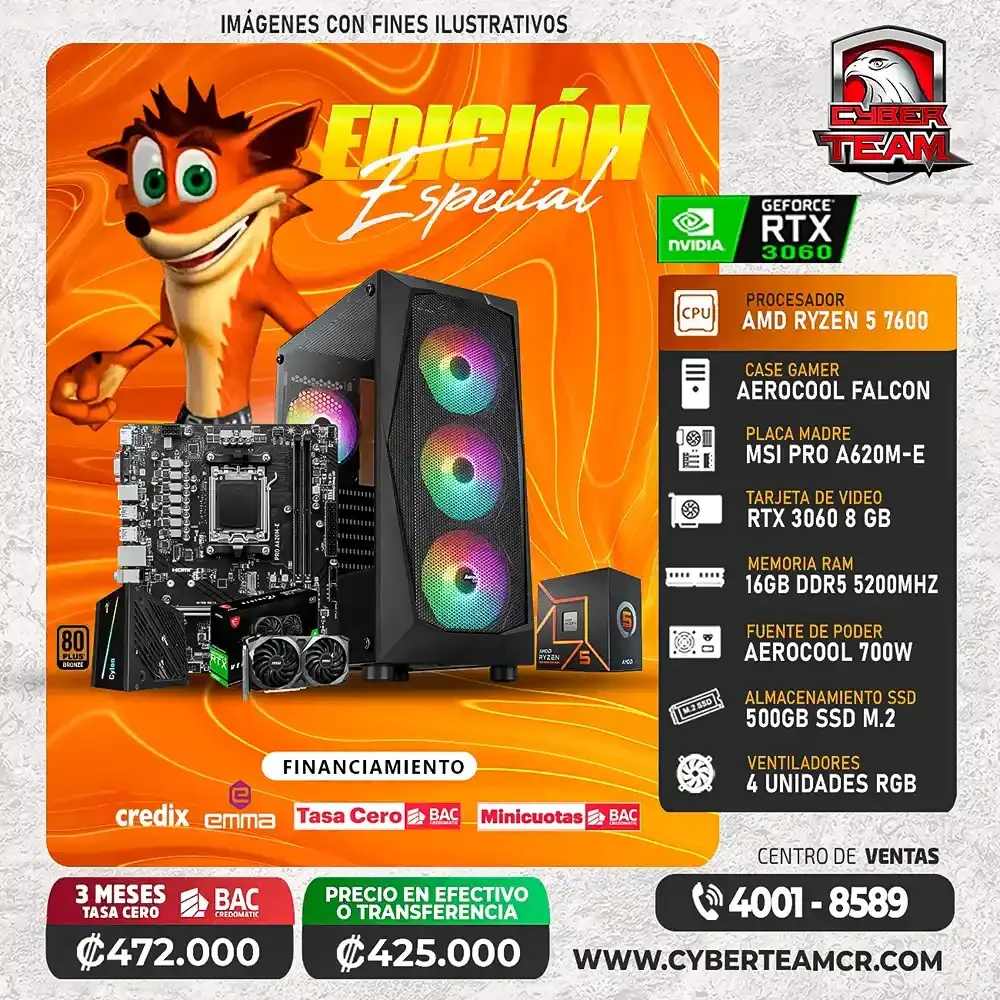 PC GAMING RYZEN 5 7600 - RTX 3060 8GB