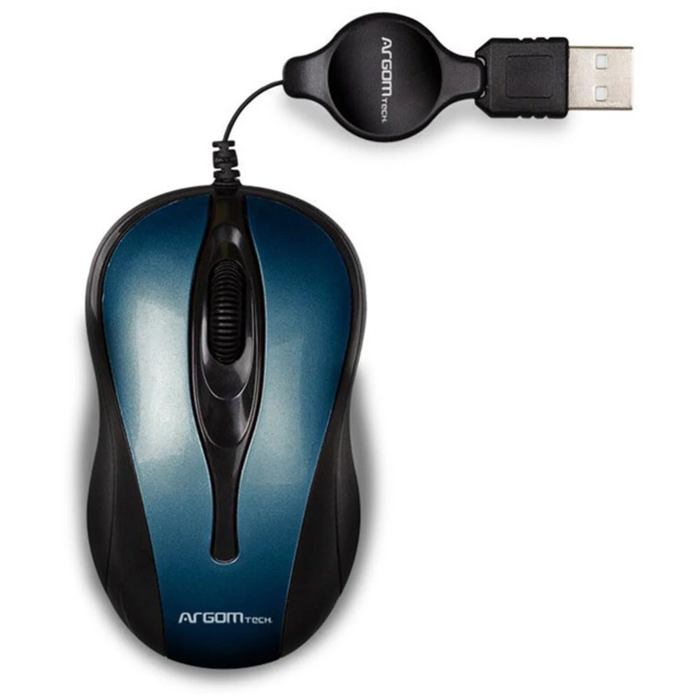 MOUSE ARGOM USB RETRACTIBLE AZUL ARG-MS-0008BL