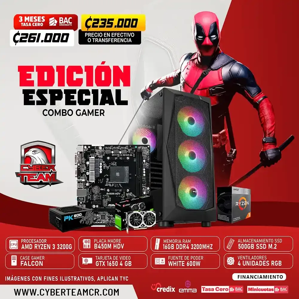 EDICION ESPECIAL PC GAMER RYZEN 3 3200G - GTX 1650 4 GB