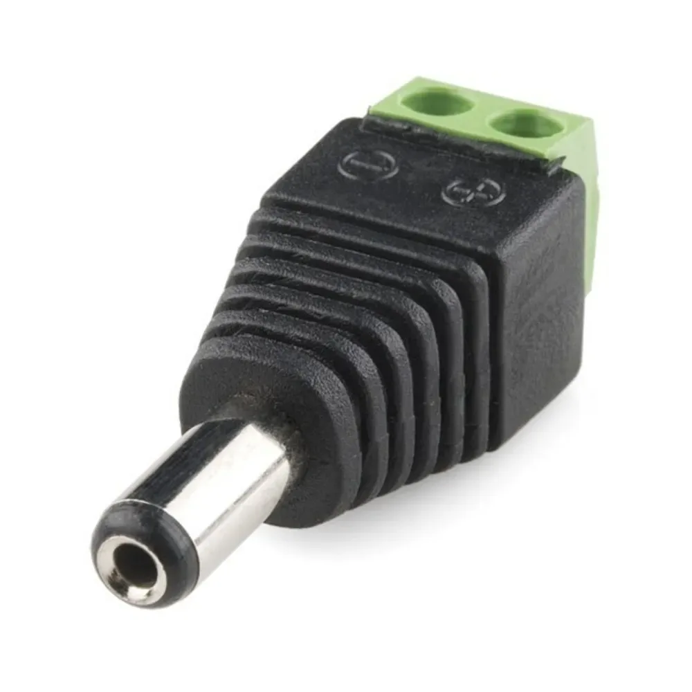 CONECTOR MACHO TERMINAL (CAMARAS) ADAPTADOR DC PLUG MACHO A TORNILLO COCA MACHO TEKLINK