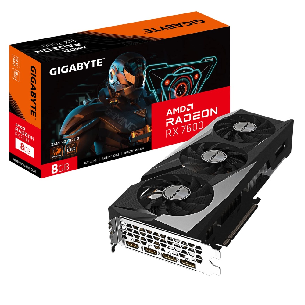 GIGABYTE Radeon RX 7600 GAMING OC 8G