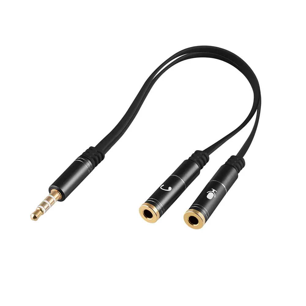 CABLE ARGOM AUDIO 3.5MM MALE A DUAL 3.5MM FEMALE 6″/15CM ARG-CB-0029