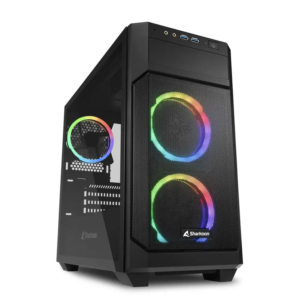 CASE SHARKOON V1000 RGB BLACK