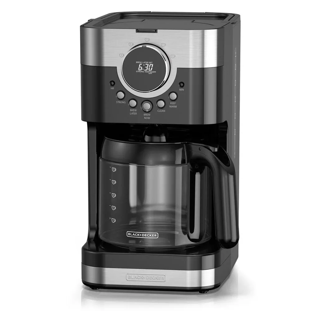 Black + Decker cafetera 12 tazas inox digital CM4200S-LA