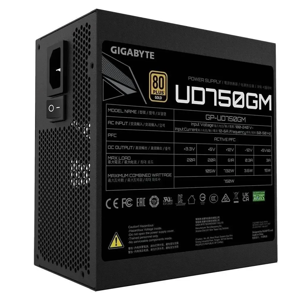 FUENTE DE PODER GIGABYTE 750W 80 PLUS GOLD