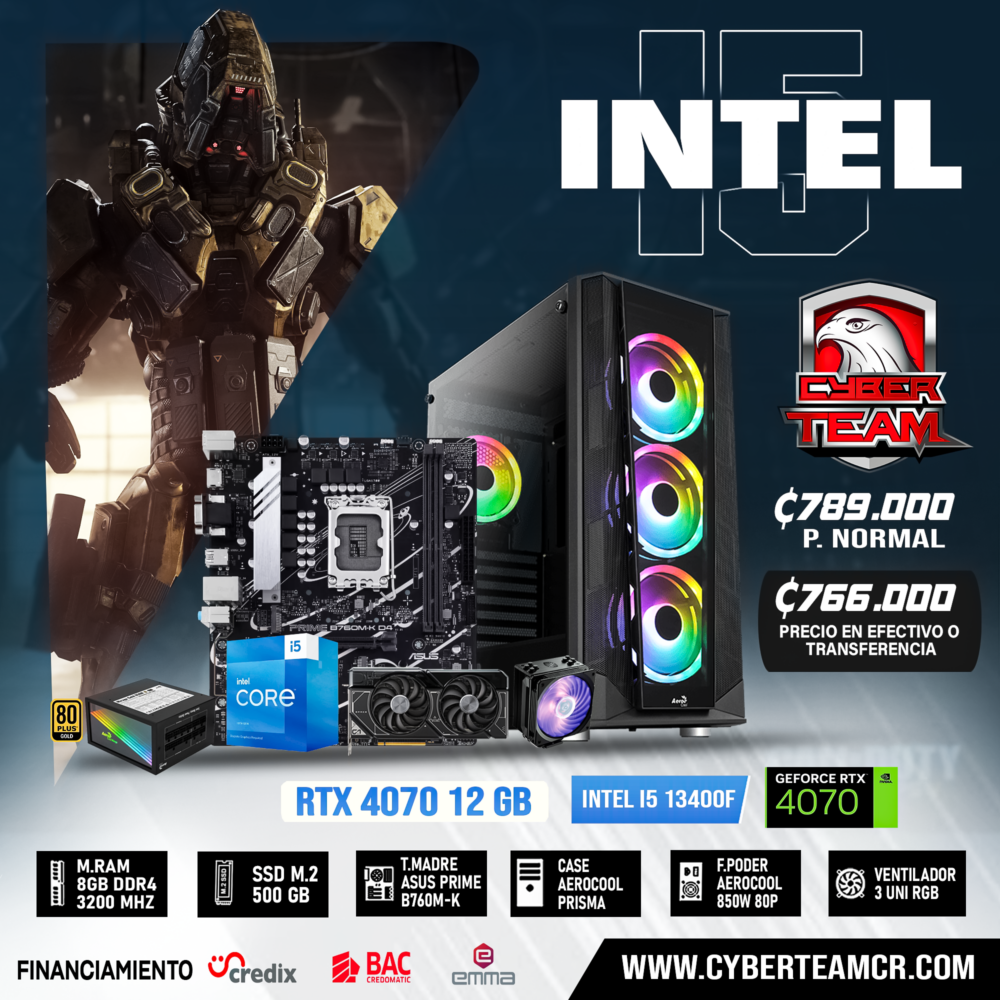 PC GAMING INTEL I5 13400F - RTX 4070 12GB