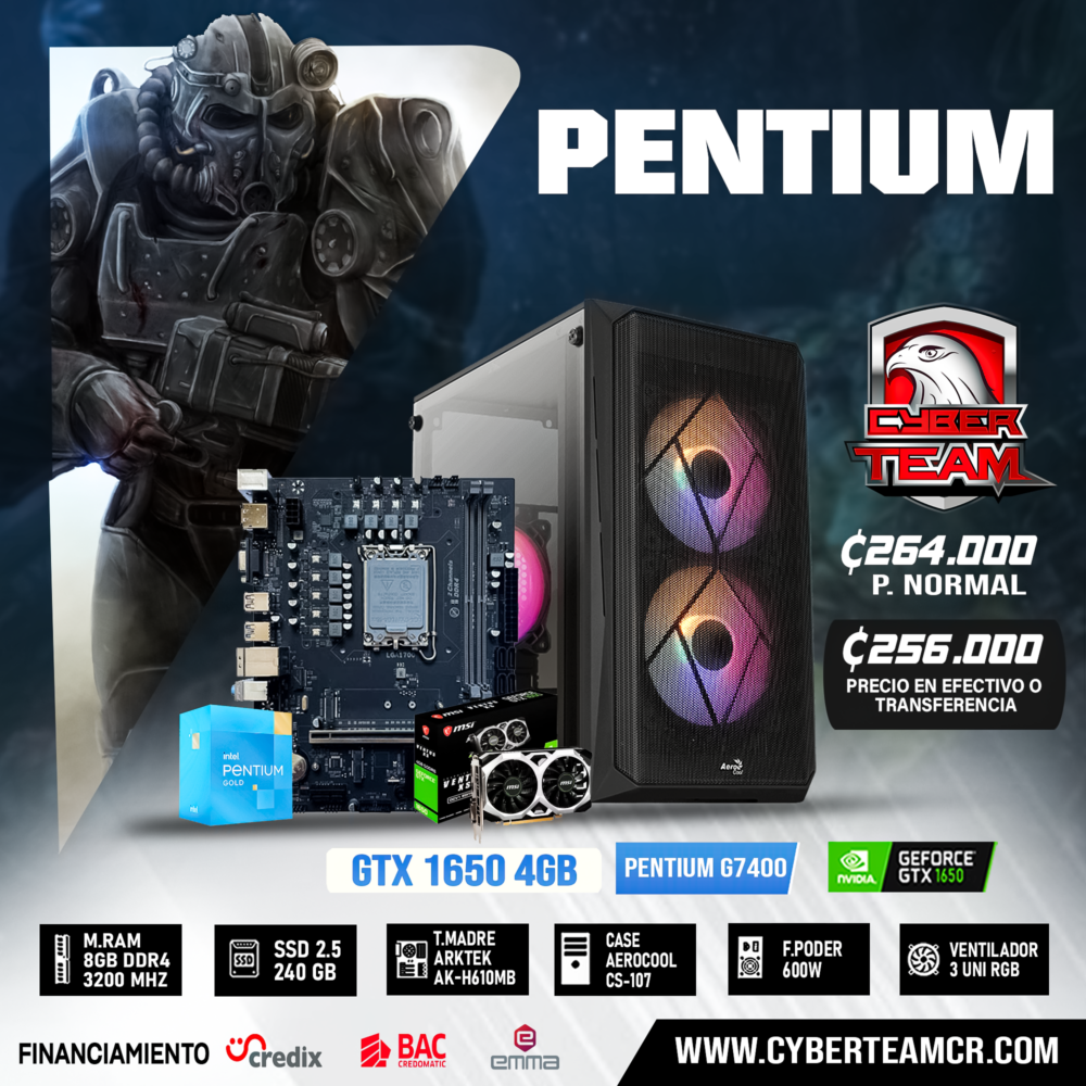 PC GAMING PENTIUM G7400 - GTX 1650 4 GB