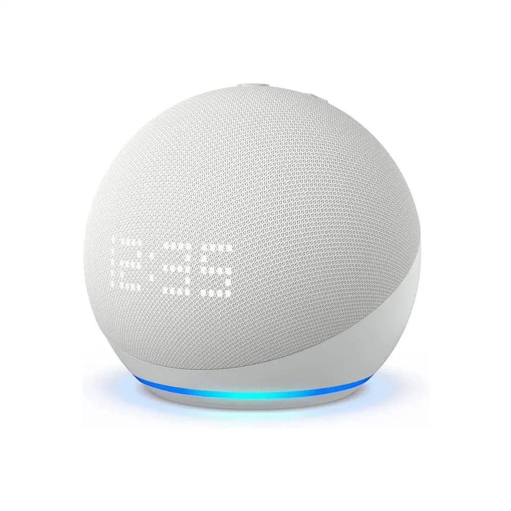 PARLANTE AMAZON ECHO DOT 5 CON RELOJ BLANCO