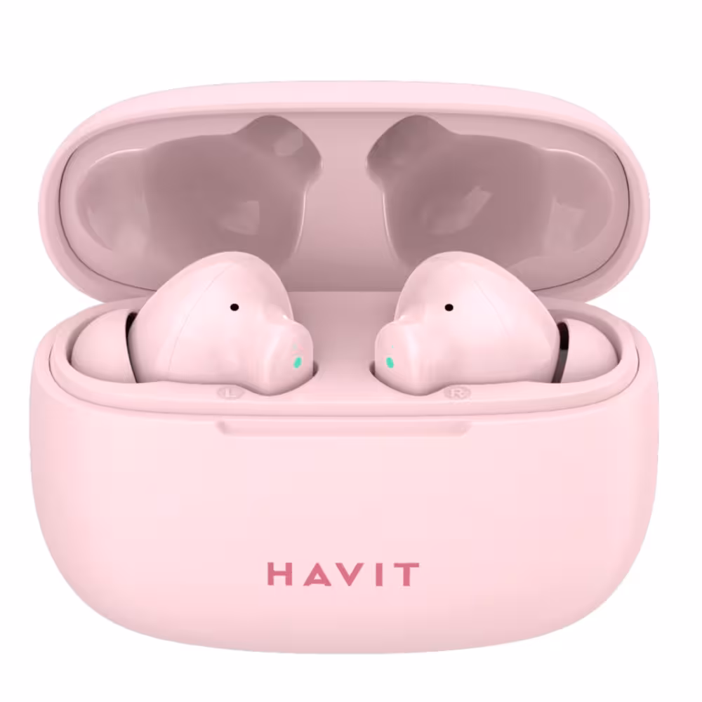 Headset Bluetooth Havit TW967 TWS Rosado Headset Bluetooth Havit TW967 TWS Rosado