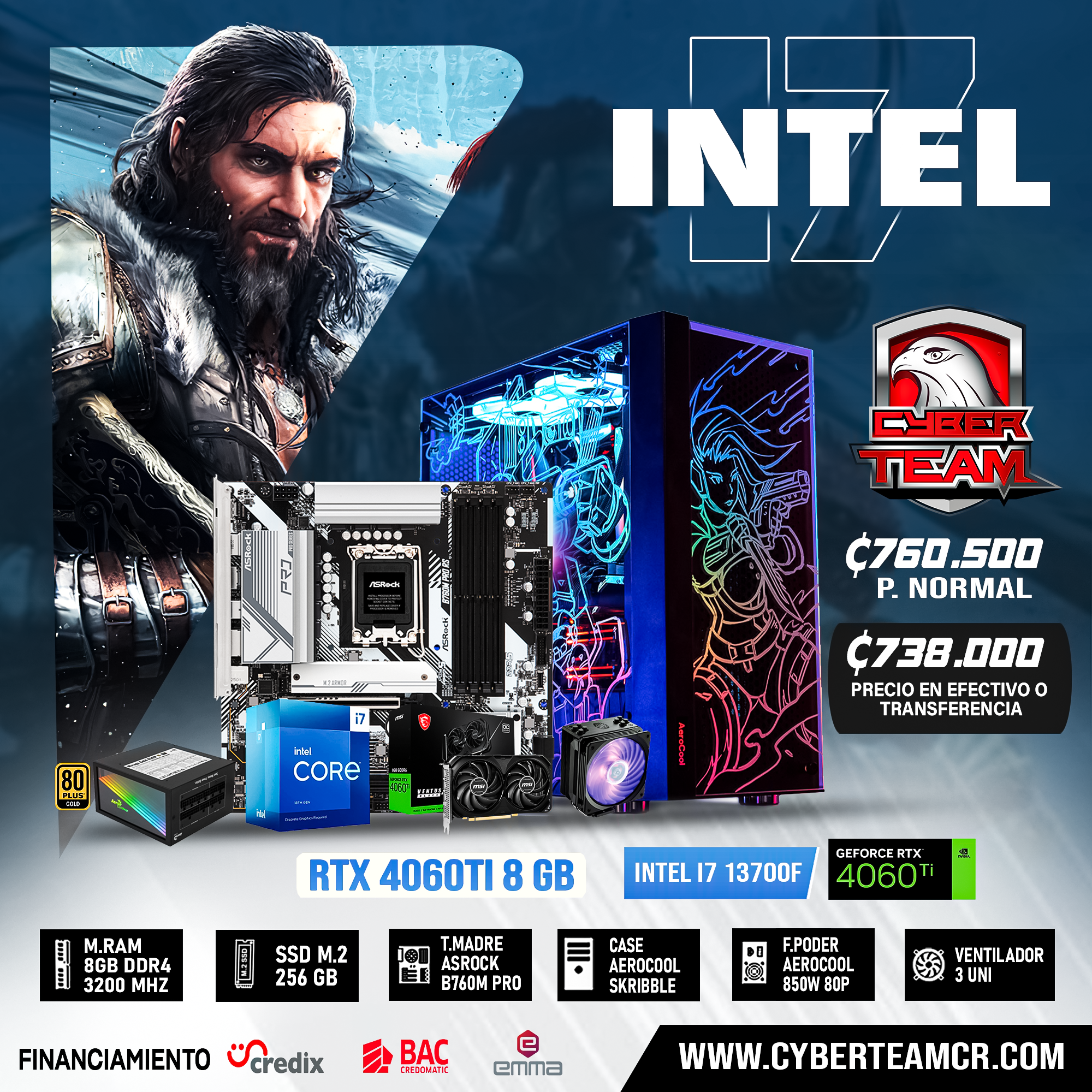 PC GAMING INTEL I7 13700F - RTX 4060TI 8 GB
