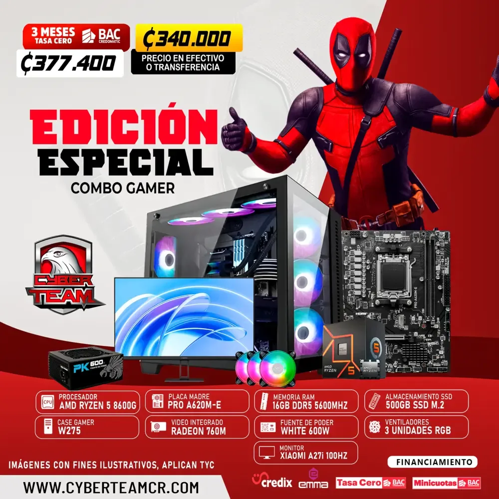 EDICION ESPECIAL PC GAMING RYZEN 5 8600G + MONITOR