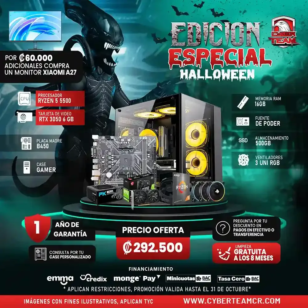 EDICION ESPECIAL RYZEN 5 5500 – RTX 3050 6 GB