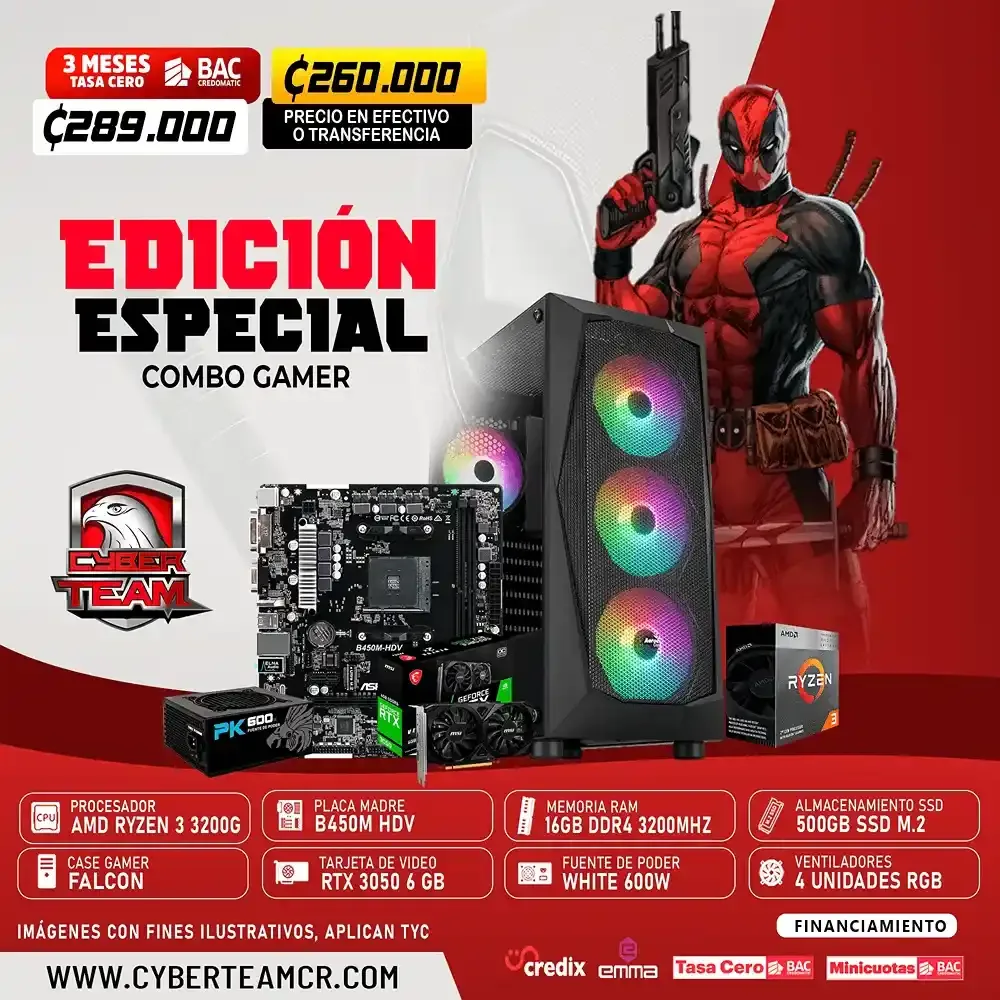 EDICION ESPECIAL PC GAMER RYZEN 3 3200G - RTX 3050 6GB