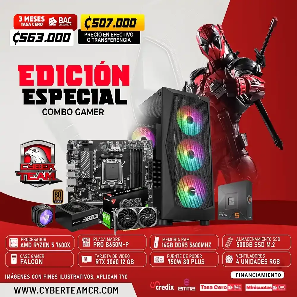 EDICION ESPECIAL AMD RYZEN 5 7600X - RTX 3060 12 GB