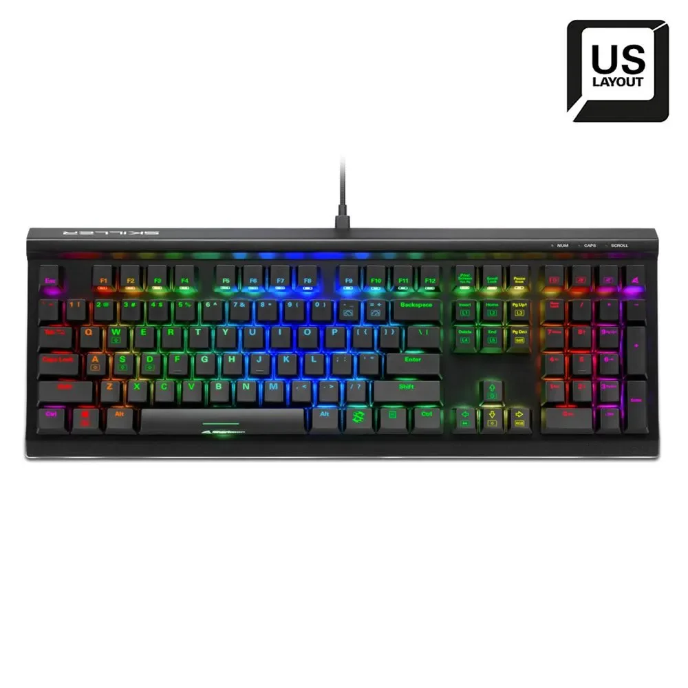 TECLADO SHARKOON USB SGK60 KAIH SWITCHES RED US RGB MECANICAL