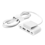 Belkin – Barra de carga – 4 conectores de salida (2 x USB, 2 USB-C)