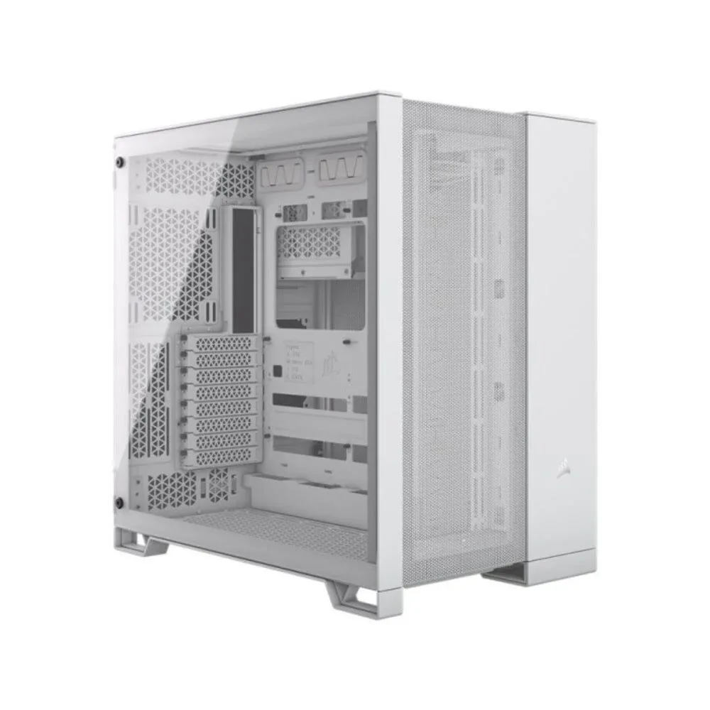 CASE GAMING CORSAIR AIRFLOW DOBLE CAMARA MEDIA TORRE 6500D VIDRIO TEMPLADO WHITE CC-9011260-WW