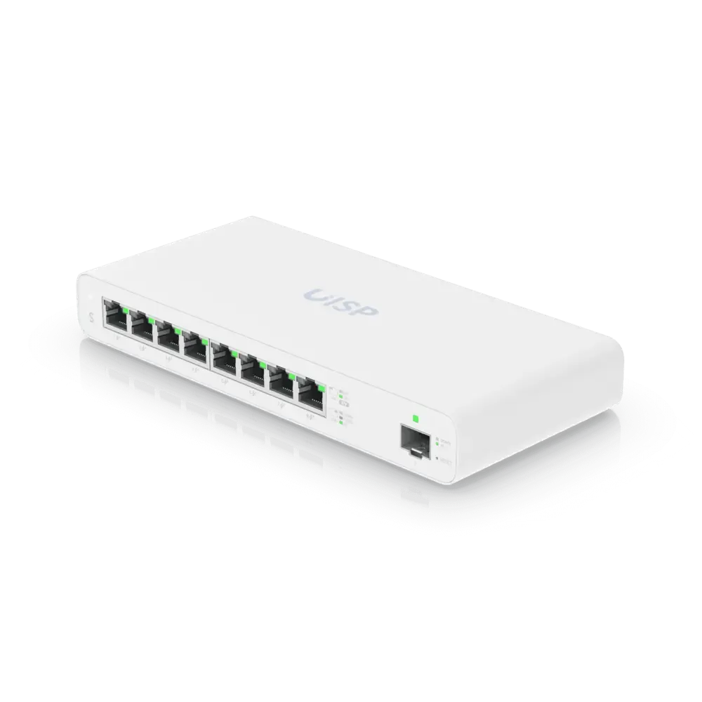 Ubiquiti UISP – Conmutador – 8 x 10/100/1000 (PoE) + 1 x Gigabit SFP