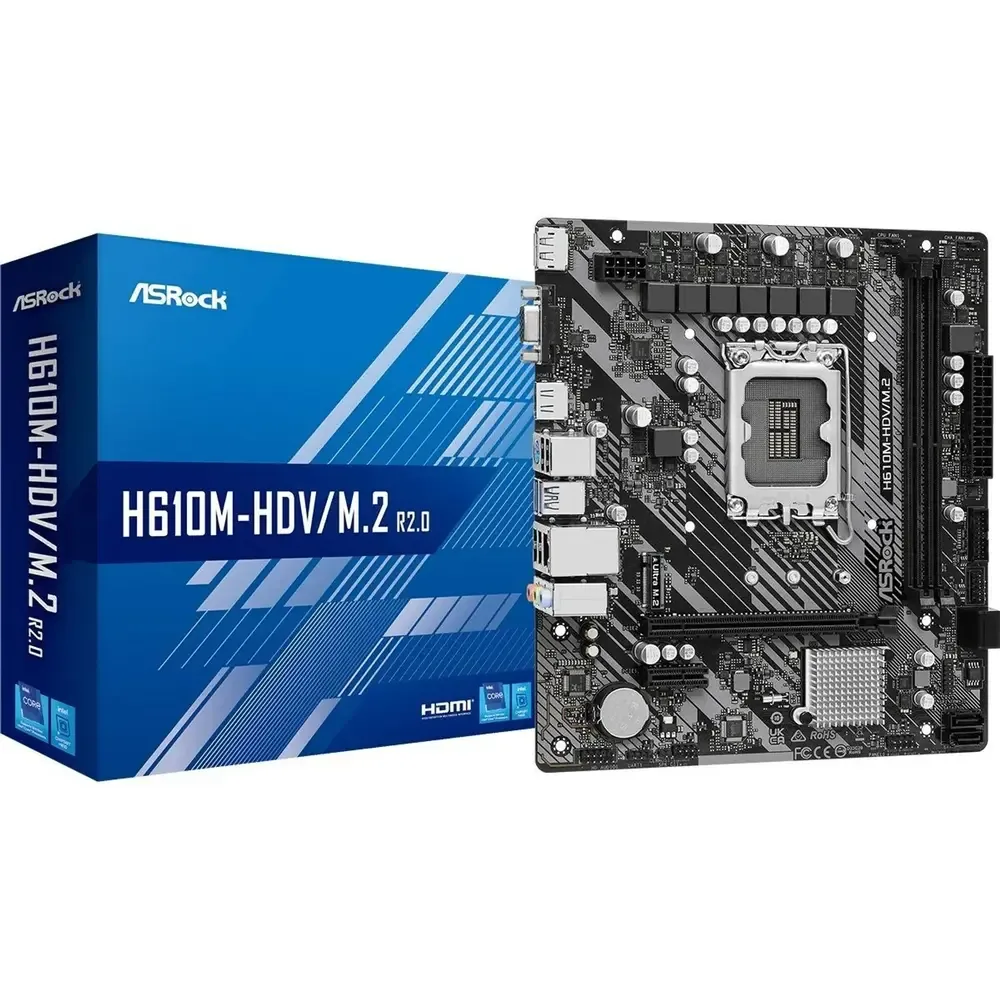 TARJETA MADRE ASROCK H610M- HDV/M.2 R2.0 DDR5 LGA 1700 90-MXBJH0-A0UAYZ