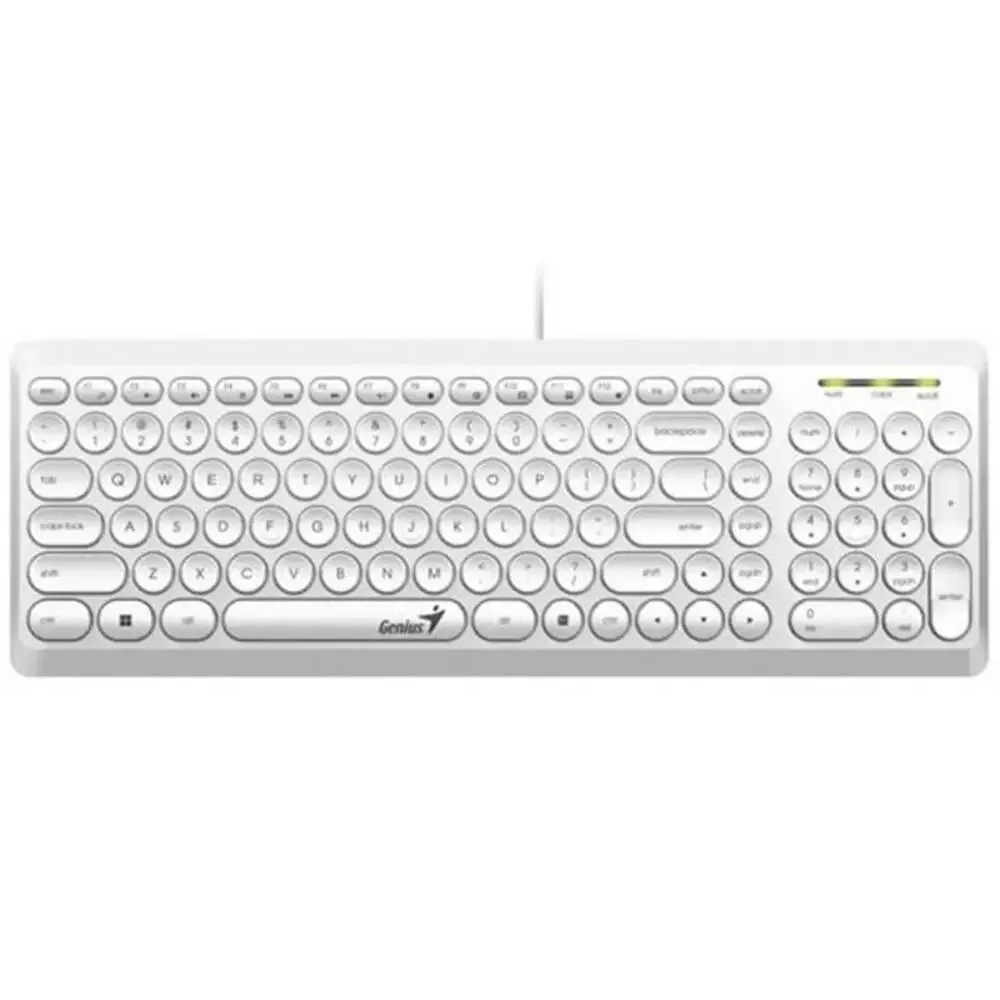 TECLADO GENIUS SLIMSTAR Q200 SP USB WHITE 31310020411