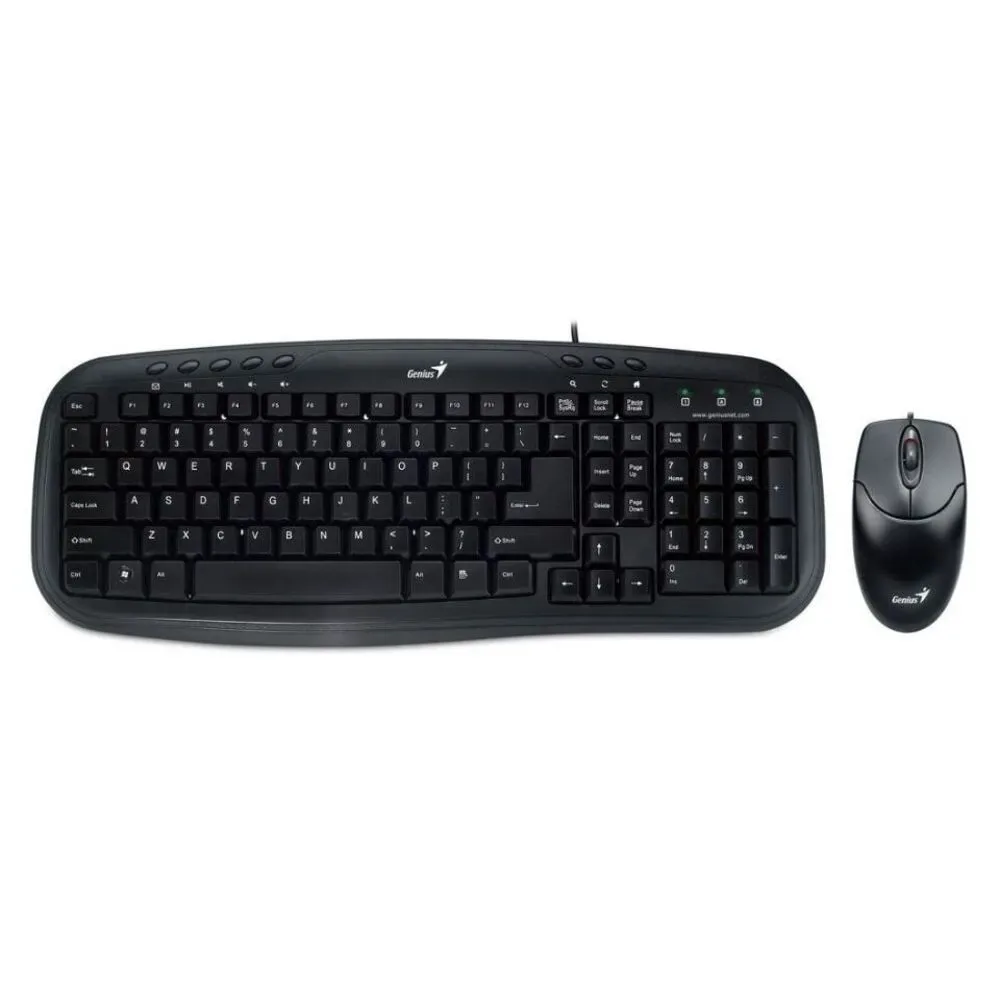 TECLADO Y MOUSE GENIUS SMART KM-200 SP USB BLACK 31330003401