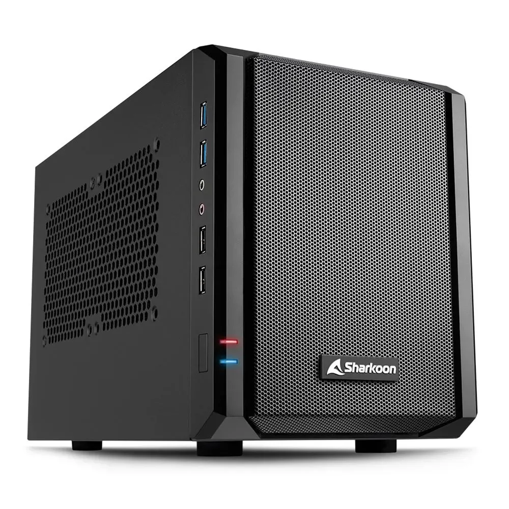 CASE SHARKOON QB ONE MINI ITX 1 VENTILADOR 120MM 2 PUERTOS USB 3.0 Y 2 PUERTOS USB 2.0 NEGRO 4044951016433