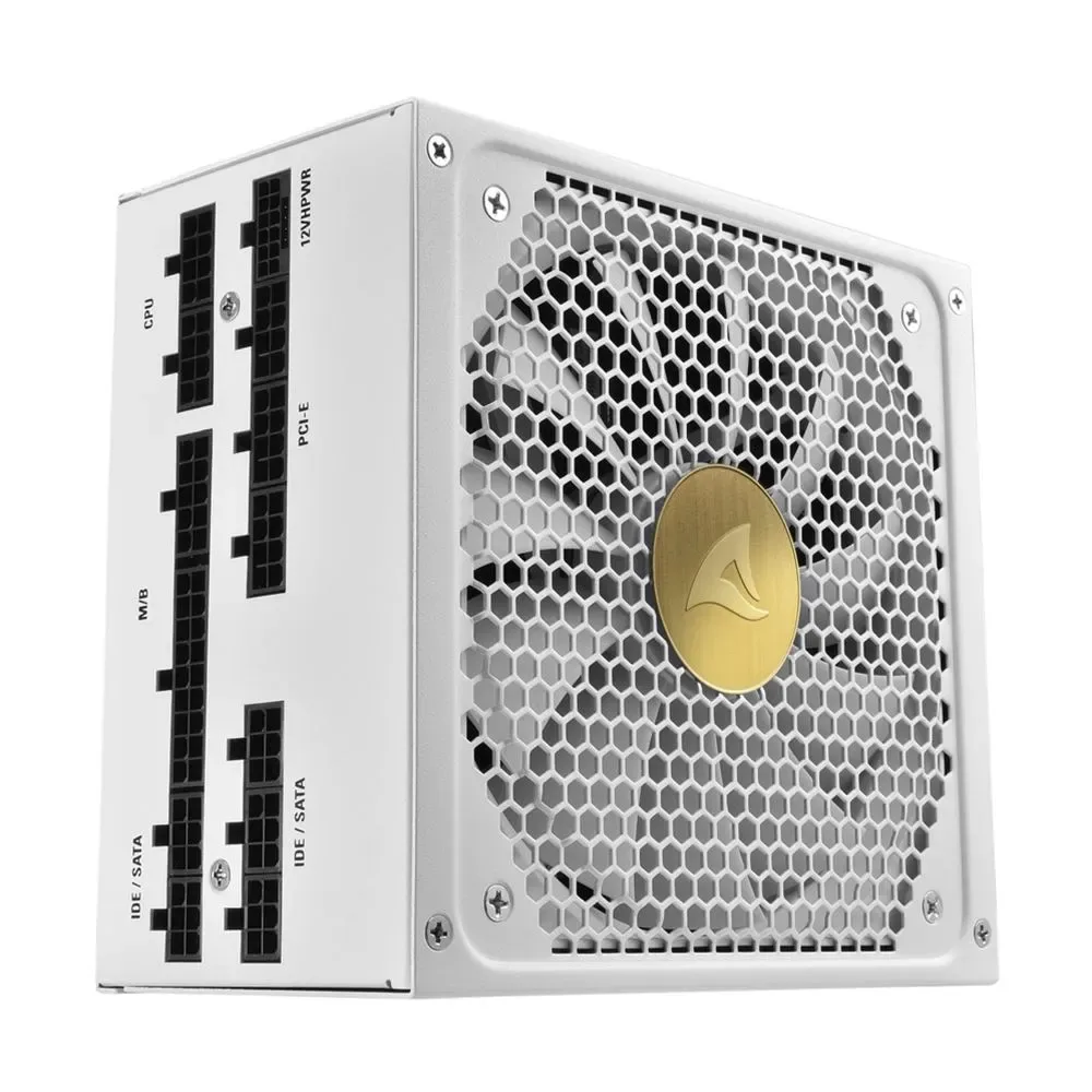 FUENTE DE PODER SHARKOON REBEL P30 GOLD 1000W ATX3.0 BLANCO 4044951038534