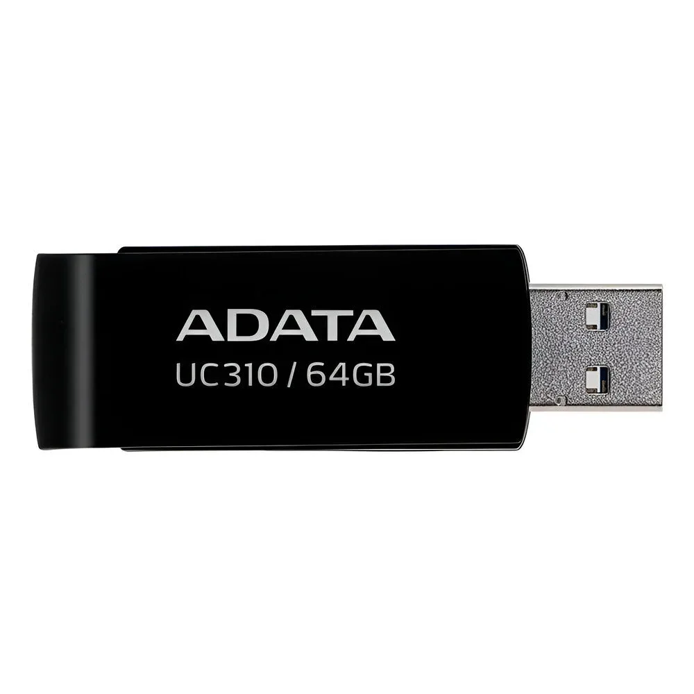 MEMORIA USB 64GB 3.2 ADATA NEGRO UC310-64G-RBK