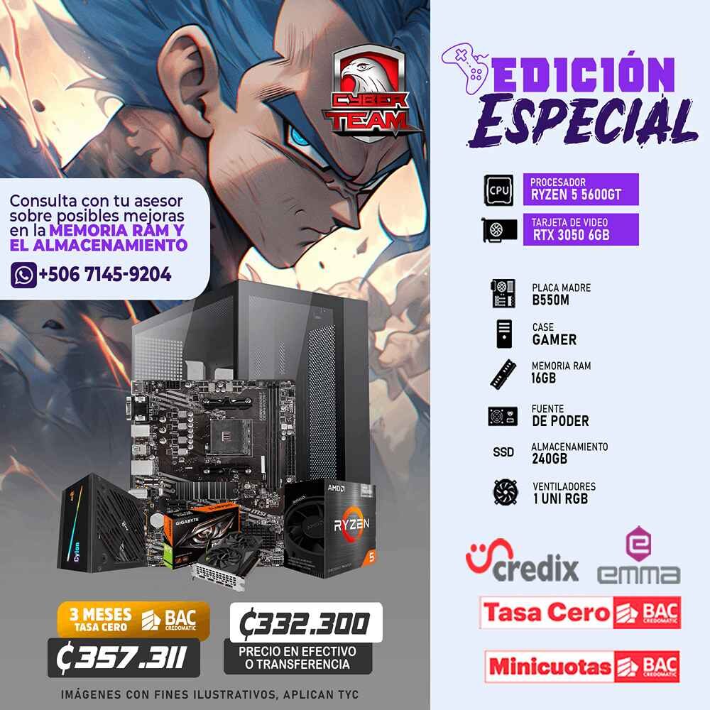 EDICION ESPECIAL PC GAMING RYZEN 5 5600GT RTX 3050 6GB