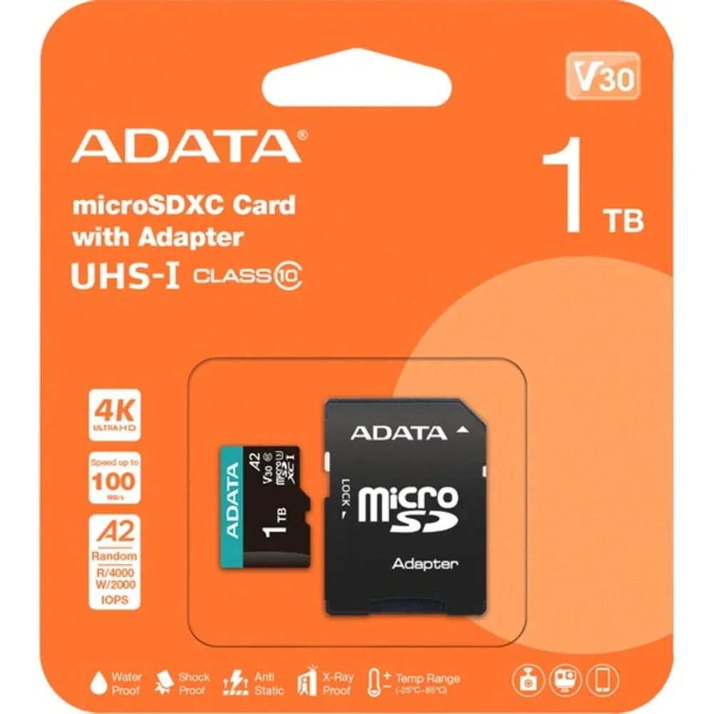 MEMORIA MICRO SD 1TB ADATA AUSDX1TUI3V30SA2- RA1